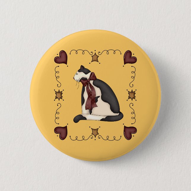 Bóton Redondo 5.08cm Presente bonito do país do gato do gatinho (Frente)