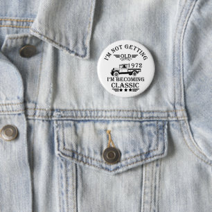 Bóton Redondo 5.08cm presente de aniversário vintage masculino nascido