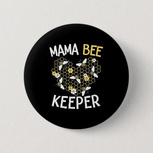 Bóton Redondo 5.08cm Presente de apicultor Mama Bee Keeper
