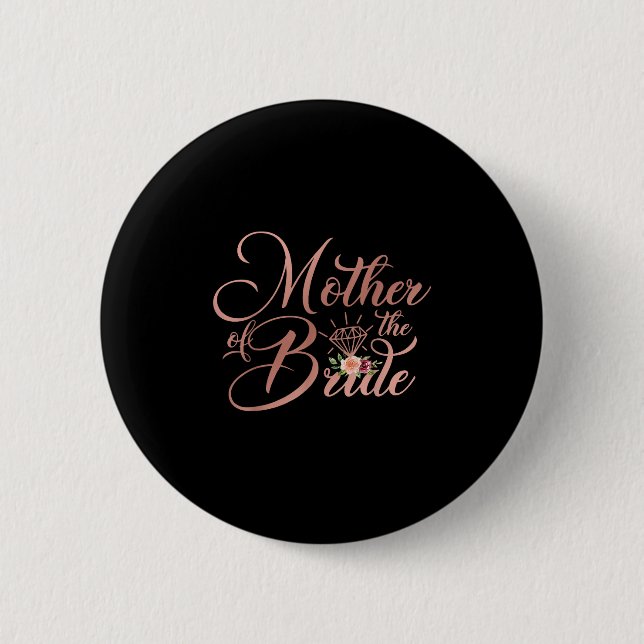 Bóton Redondo 5.08cm Presente de Chá de Noiva para a Mãe da Noiva (Frente)