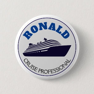 Bóton Redondo 5.08cm Presente de Nome do Botão Cruise Professional