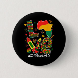 Bóton Redondo 5.08cm Presente do Mês da História Africana Preta para Pr