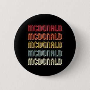 Bóton Redondo 5.08cm Presente McDonald Sobrenome Divertido Retrô Aniver