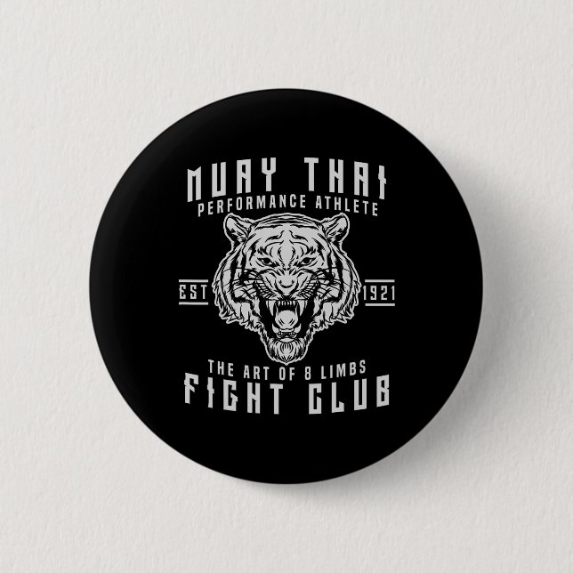 Bóton Redondo 5.08cm Presente Muay Thai Boxe Tailandesa Kickboxing  (Frente)