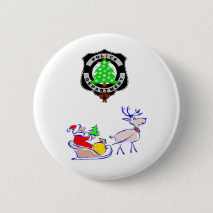 Bóton Redondo 5.08cm Presentes da polícia do Natal