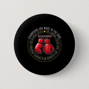 Bóton Redondo 5.08cm Presentes De Amor Com Luvas De Boxing Retro Para B