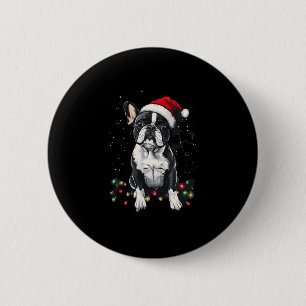 Bóton Redondo 5.08cm Presentes de Natal de Luzes de Cachorro Bulldog Fr