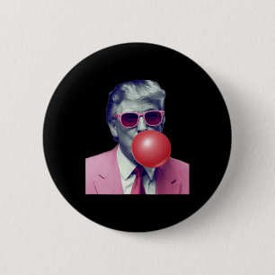 Bóton Redondo 5.08cm Presentes Divertidos Chiclete Trump Bubble Yum