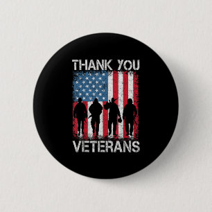 Bóton Redondo 5.08cm Presentes do Dia dos Veteranos Obrigado Veteranos