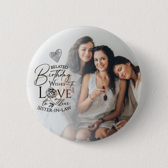 Bóton Redondo 5.08cm Presentes Personalizados para Cunhada (Frente)
