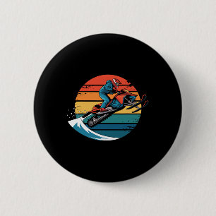 Bóton Redondo 5.08cm Presentes Sunset Snowboard na Montanha de Snowboar