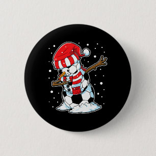 Bóton Redondo 5.08cm Presépio de Futebol Natal Boneco de Neve Dabbing B