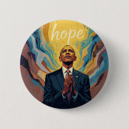 Bóton Redondo 5.08cm President Barack Obama and the Message of Hope
