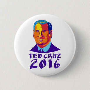 Bóton Redondo 5.08cm Presidente 2016 de Ted Cruz retro