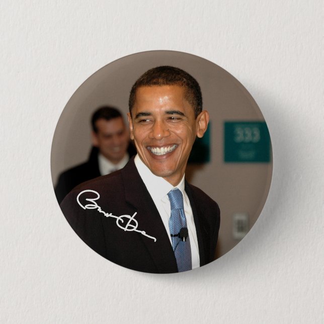 Bóton Redondo 5.08cm Presidente Barack Obama (Frente)