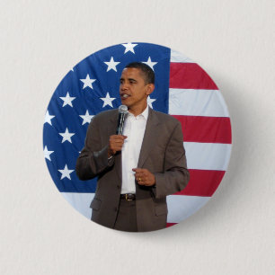 Bóton Redondo 5.08cm Presidente Barack Obama