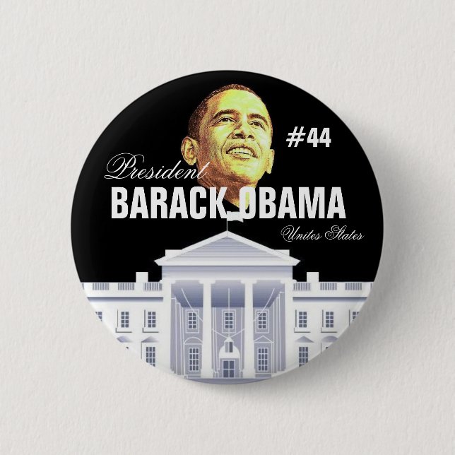 Bóton Redondo 5.08cm Presidente Barack Obama (Frente)