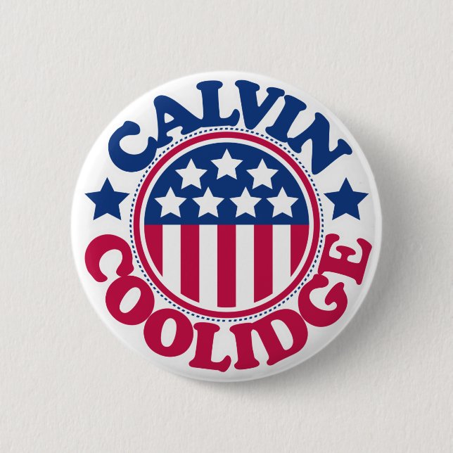 Bóton Redondo 5.08cm Presidente Calvin Coolidge dos E.U. (Frente)