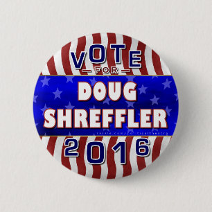 Bóton Redondo 5.08cm Presidente de Doug Shreffler eleição 2016