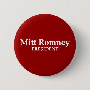 Bóton Redondo 5.08cm Presidente de Mitt Romney