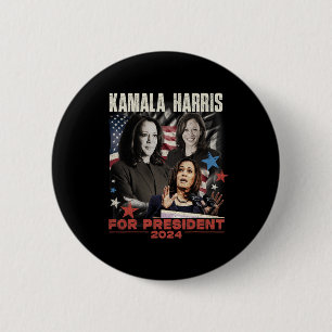 Bóton Redondo 5.08cm Presidente Kamala Harris Não vamos voltar a 2024