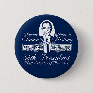Bóton Redondo 5.08cm Presidente Obama Vitória Botão
