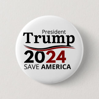 Bóton Redondo 5.08cm Presidente Trump _ Save America, Eleição 2024