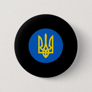 Bóton Redondo 5.08cm Presidente Ucrânia Zelensky Trident Tee Ucraniano