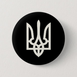 Bóton Redondo 5.08cm Presidente Volodymyr Zelensky Tridente Ucraniano Z