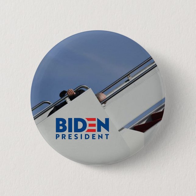 Bóton Redondo 5.08cm Presidente (Whoops!) Biden (Frente)