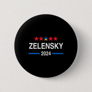 Bóton Redondo 5.08cm Presidente Zelensky 2024 Eleição Ucrânia 1 