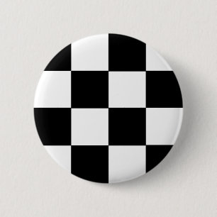 Bóton Redondo 5.08cm Preto e branco verificados