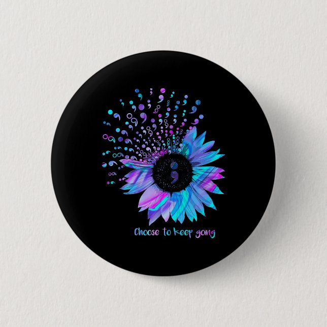 Bóton Redondo 5.08cm Prevenção Consciência Escolha Continuar (Frente)