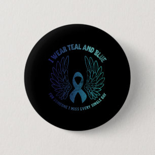 Bóton Redondo 5.08cm Prevenção Contra O Suicídio Sensibilização Teal E