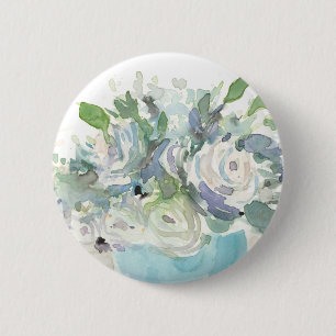Bóton Redondo 5.08cm Primavera - Disposição - Buquê de Aquarela