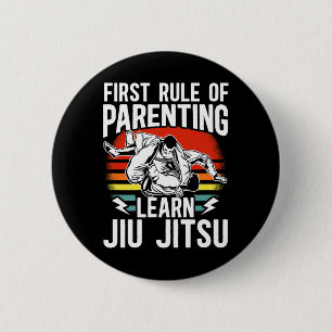 Bóton Redondo 5.08cm Primeira Regra De Parentalidade Aprenda Jiu Jitsu