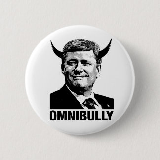 Bóton Redondo 5.08cm Primeiro ministro canadense Stephen Harper -