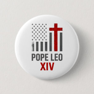 Bóton Redondo 5.08cm Primeiro Papa Americano Leo Xiv Religiosos Católic