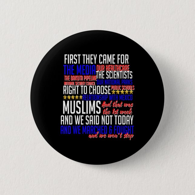 Bóton Redondo 5.08cm Primeiro Vieram Para Camisas De Ciência Dos Direit (Frente)