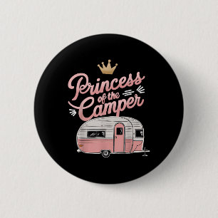 Bóton Redondo 5.08cm Princesa Da Camper Van Trailer Rv Uma Mulher