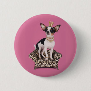 Bóton Redondo 5.08cm Princesa da chihuahua