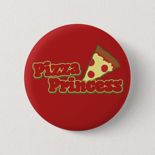 Bóton Redondo 5.08cm Princesa da Pizza (Frente)