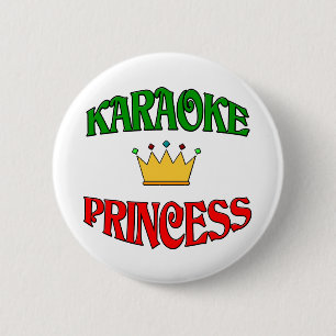Bóton Redondo 5.08cm Princesa do karaoke