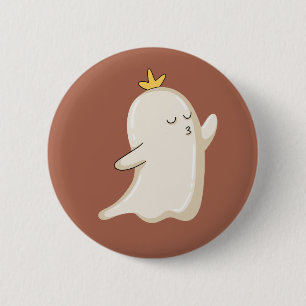 Bóton Redondo 5.08cm Princesa Fantasma Soprando um Beijo