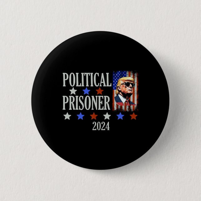 Bóton Redondo 5.08cm Prisioneiro Trump 2024 (Frente)