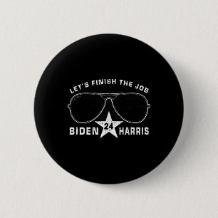 Bóton Redondo 5.08cm Pro Biden Harris Presidente Democracy Campaign Vin