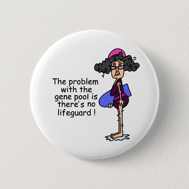 Bóton Redondo 5.08cm Problema com a Piscina de Gene (Frente)