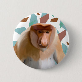 Bóton Redondo 5.08cm Proboscis Espécies Ameaçadas por Macacos