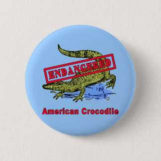 Bóton Redondo 5.08cm Produtos pstos em perigo do crocodilo americano