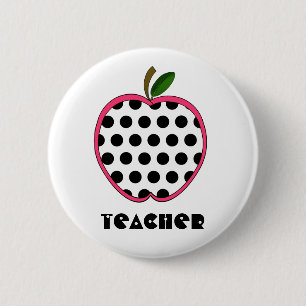 Bóton Redondo 5.08cm Professor de Apple das bolinhas